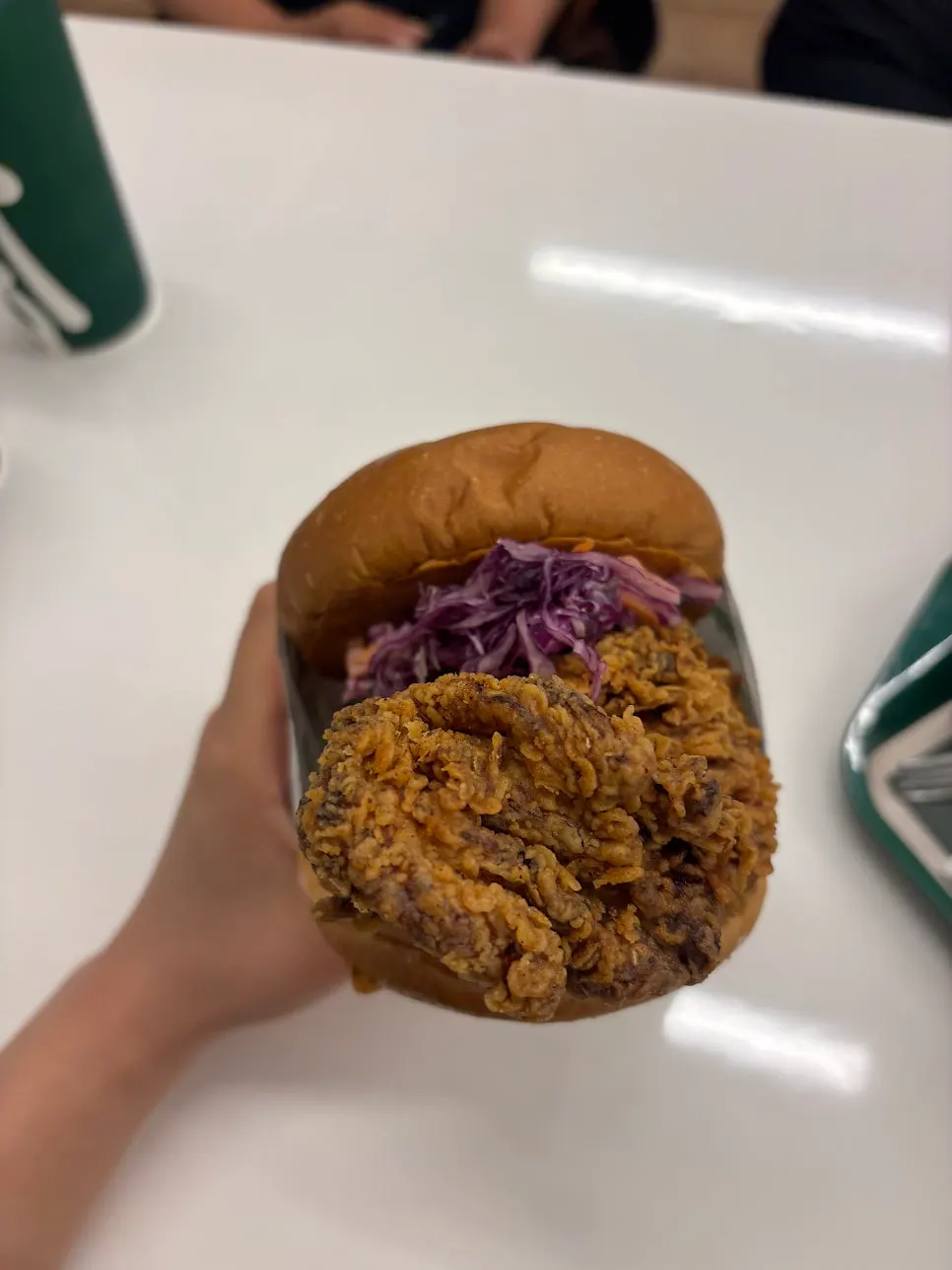 A bite taken out of the Hangover Burger