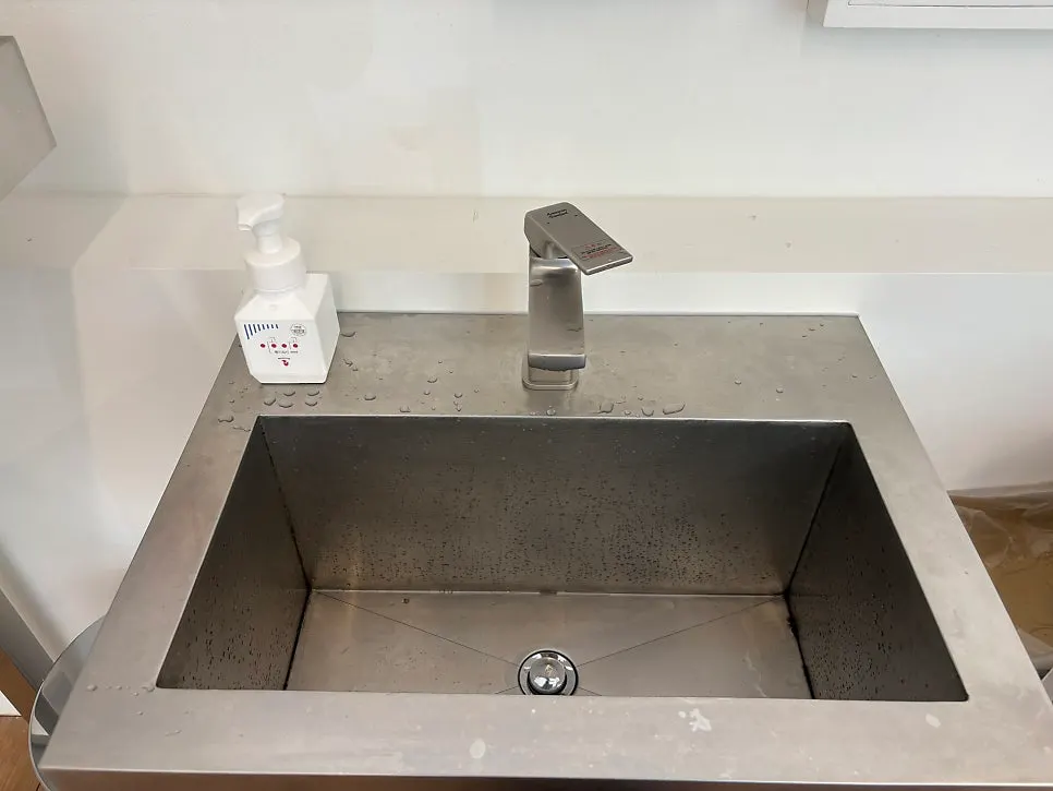 Self-serve water in a camping-style water bottle