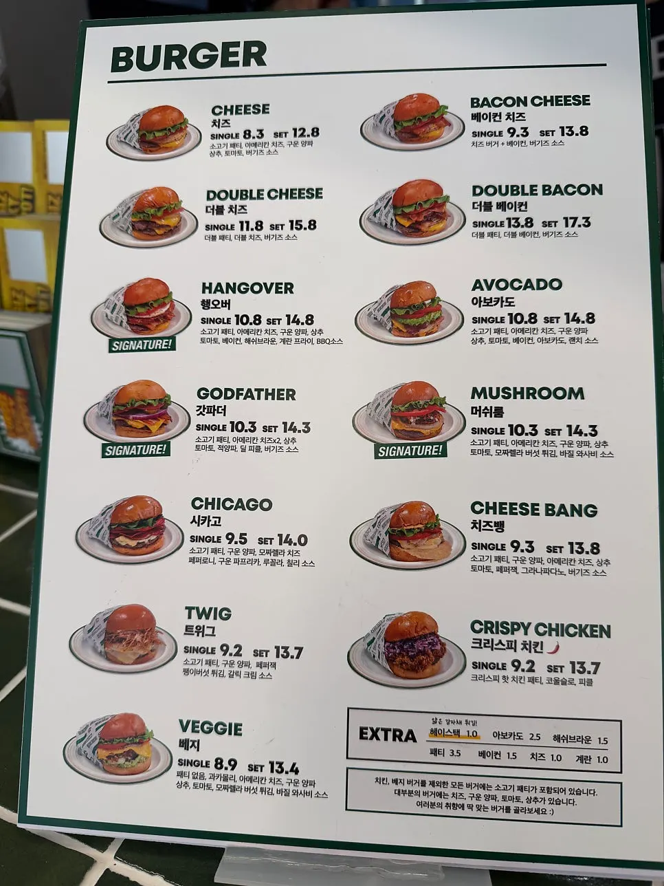 Burgiz Daeheung side menu board