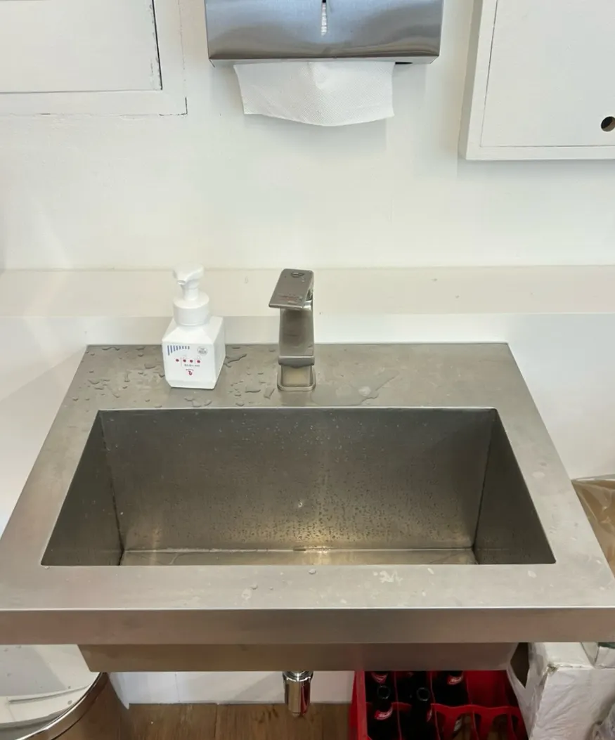 Sink provided inside the store
