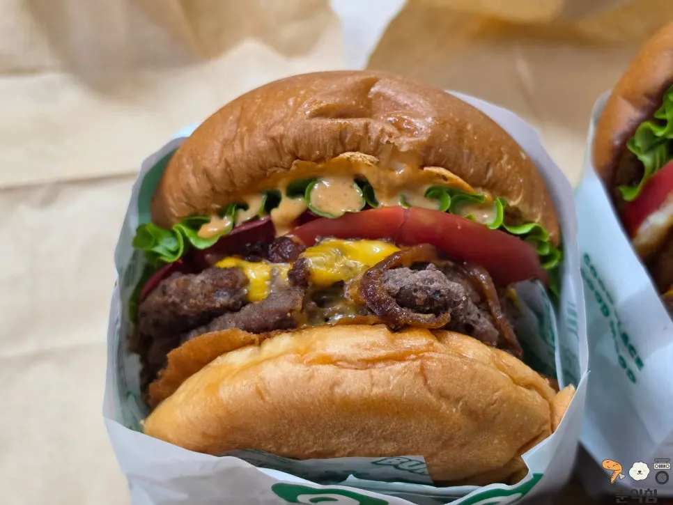 Double cheeseburger with two patties