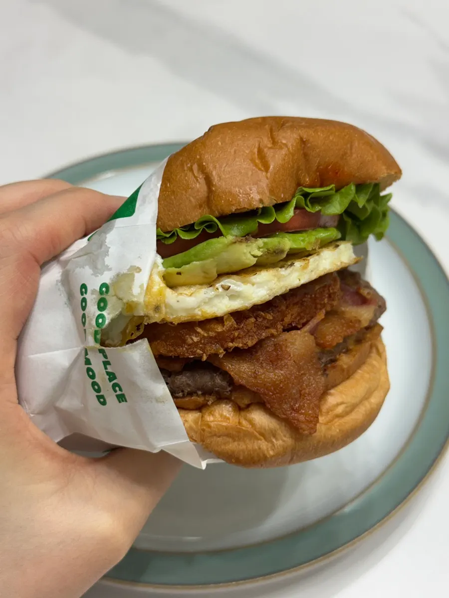 Double-wrapped Hangover burger