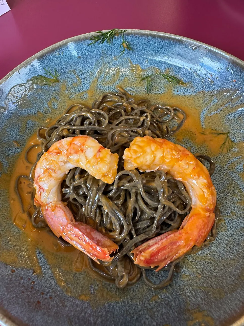 A bite of bisque pasta