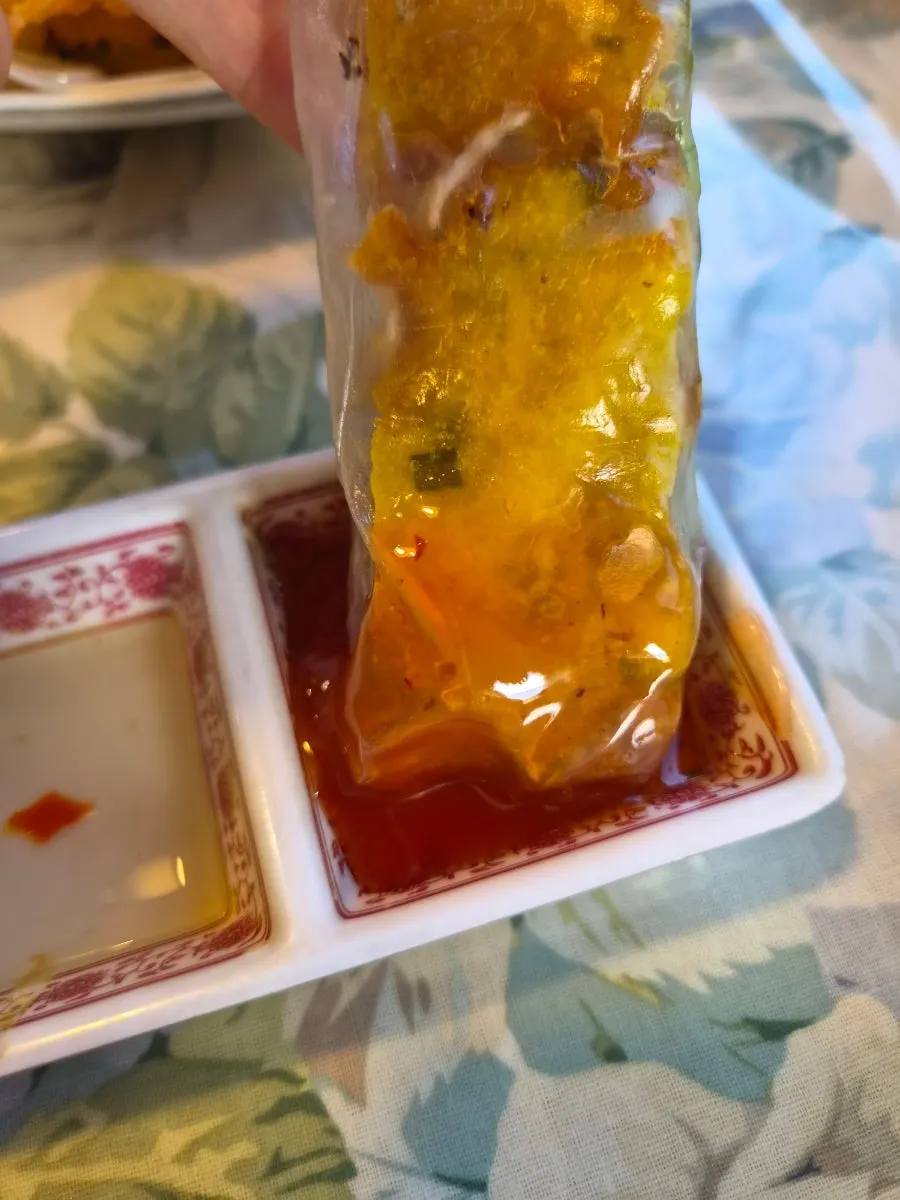 Banh xeo with vegetables