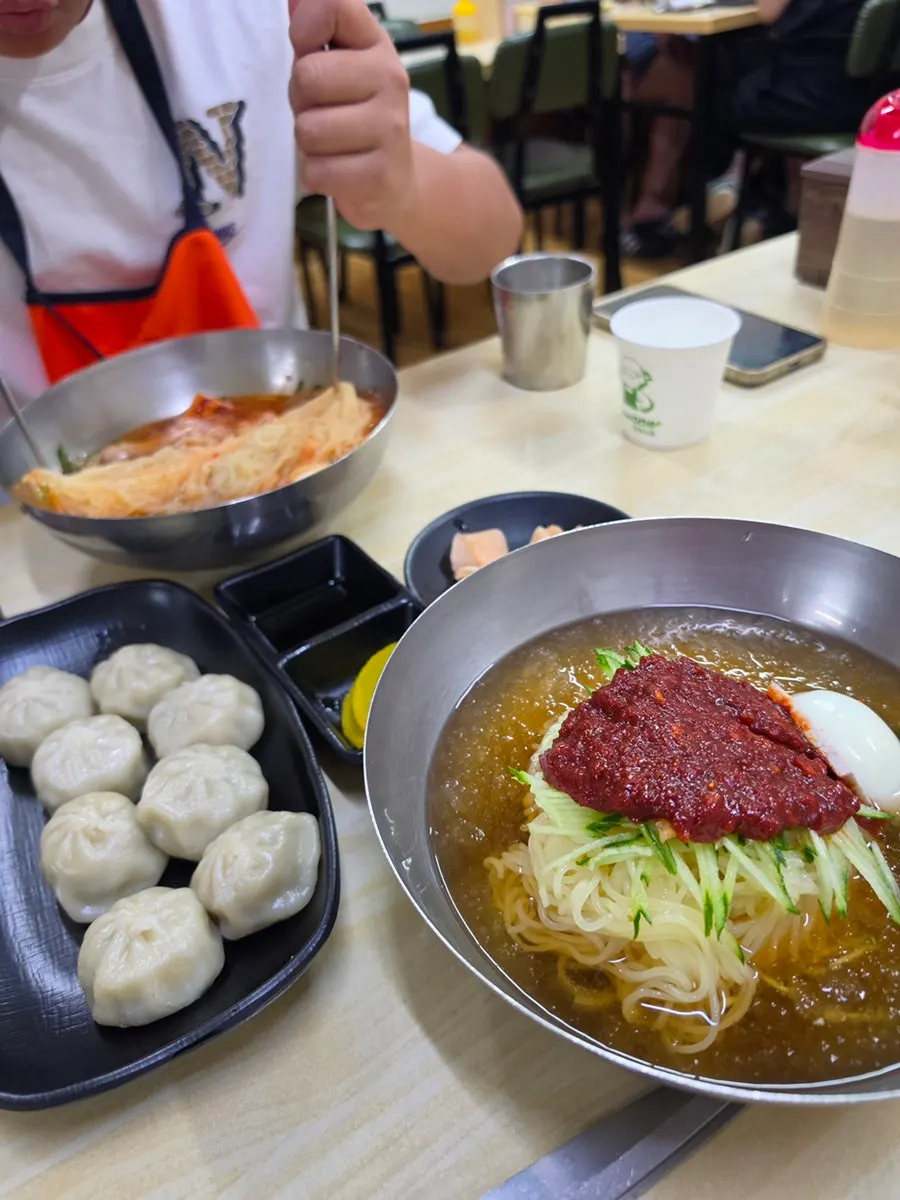 Dumplings ordered with milmyeon