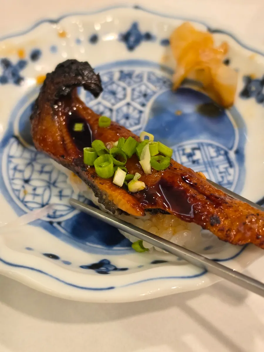 Salmon sushi with a soft texture