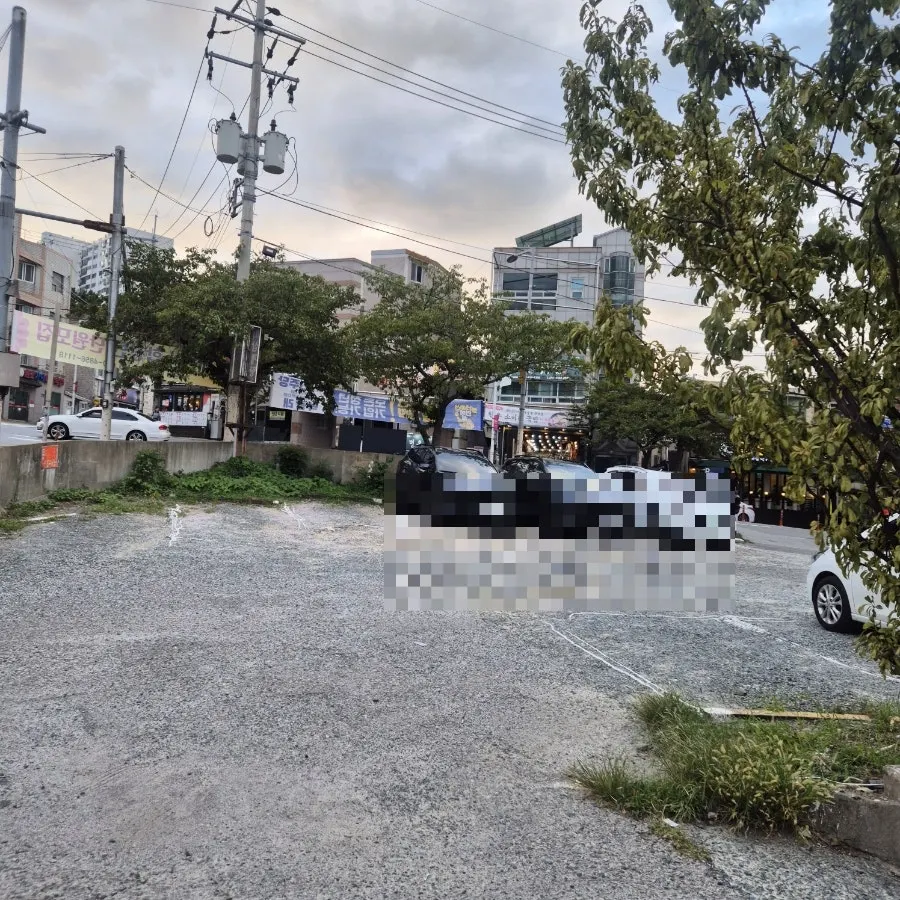 Private parking lot with parking-support information
