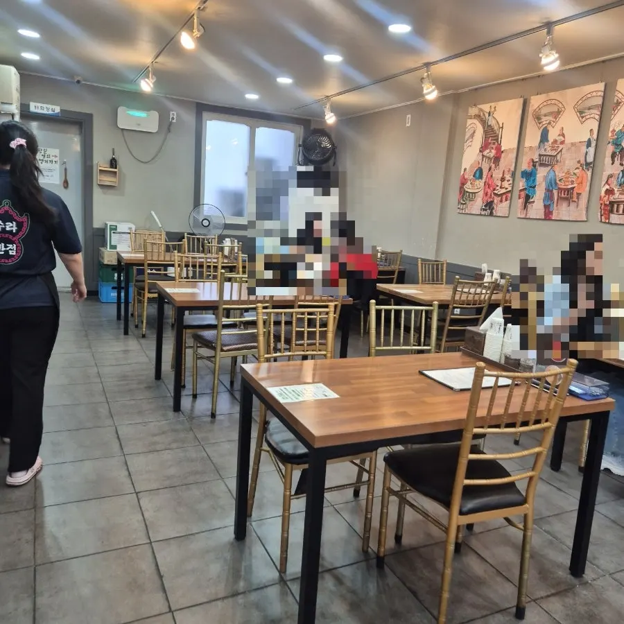 Restaurant tables for a casual meal
