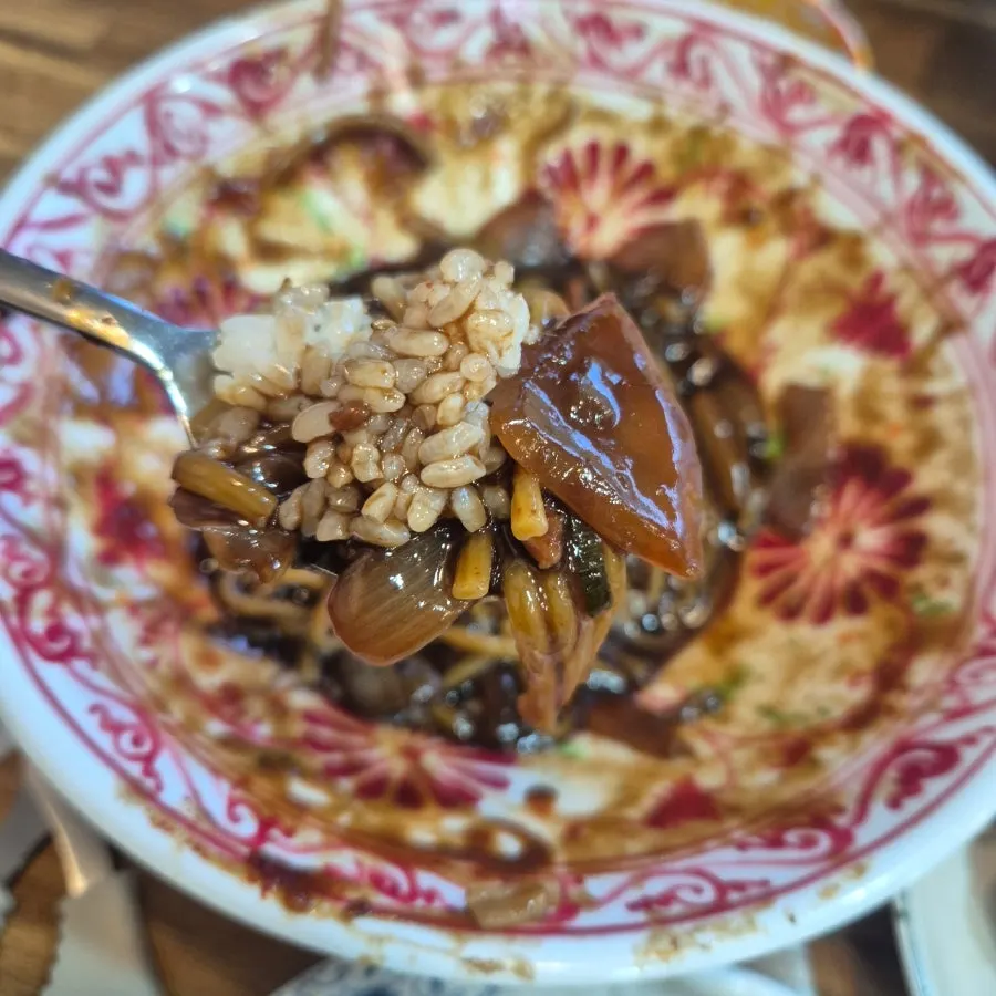 Japchae bap with soft japchae