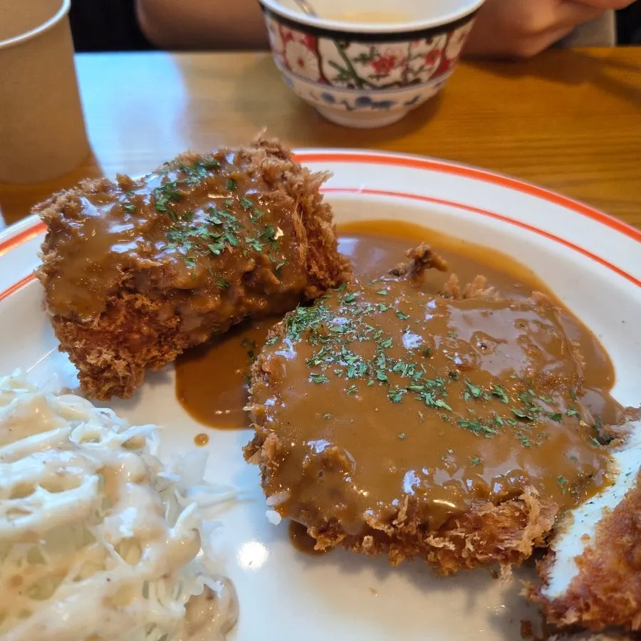 Hourglass for the cheese tonkatsu