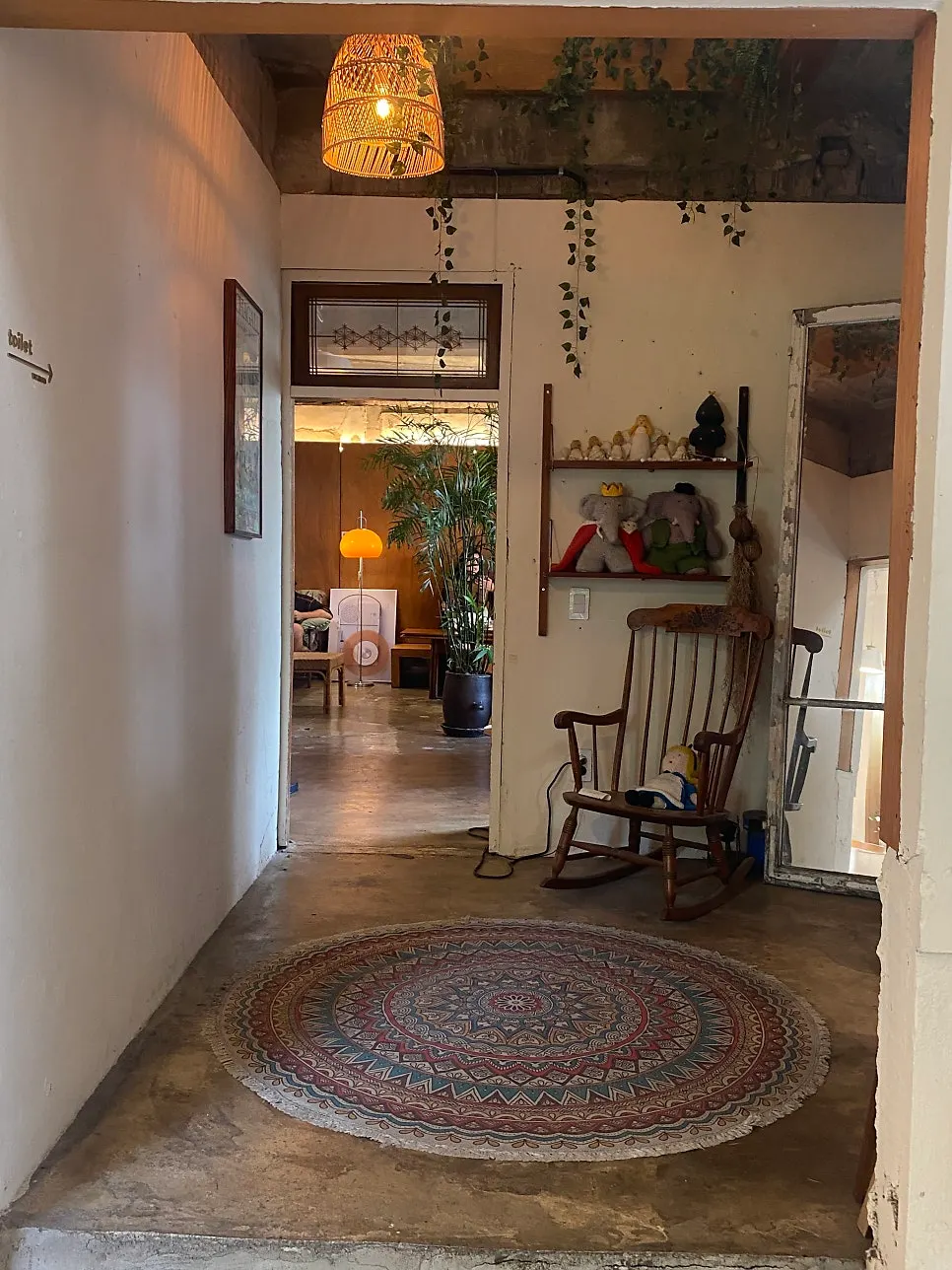 Interior space at Buajang with plants