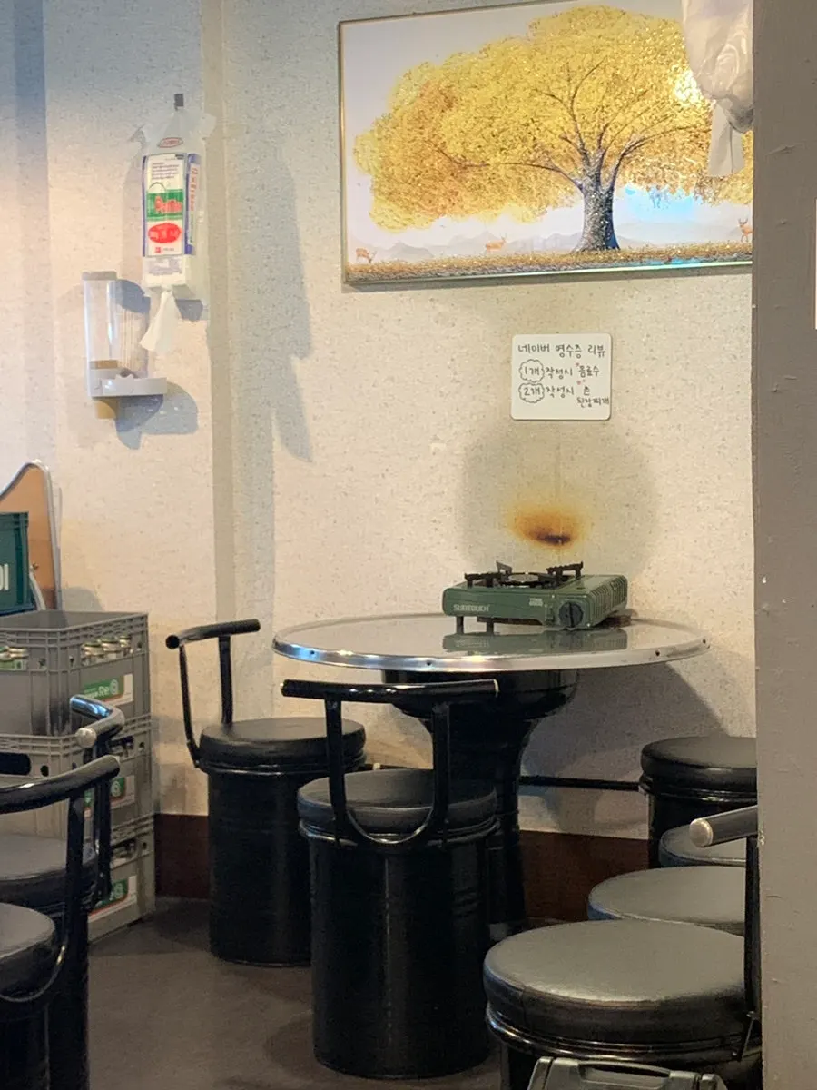Round tables inside Donnamu Jip