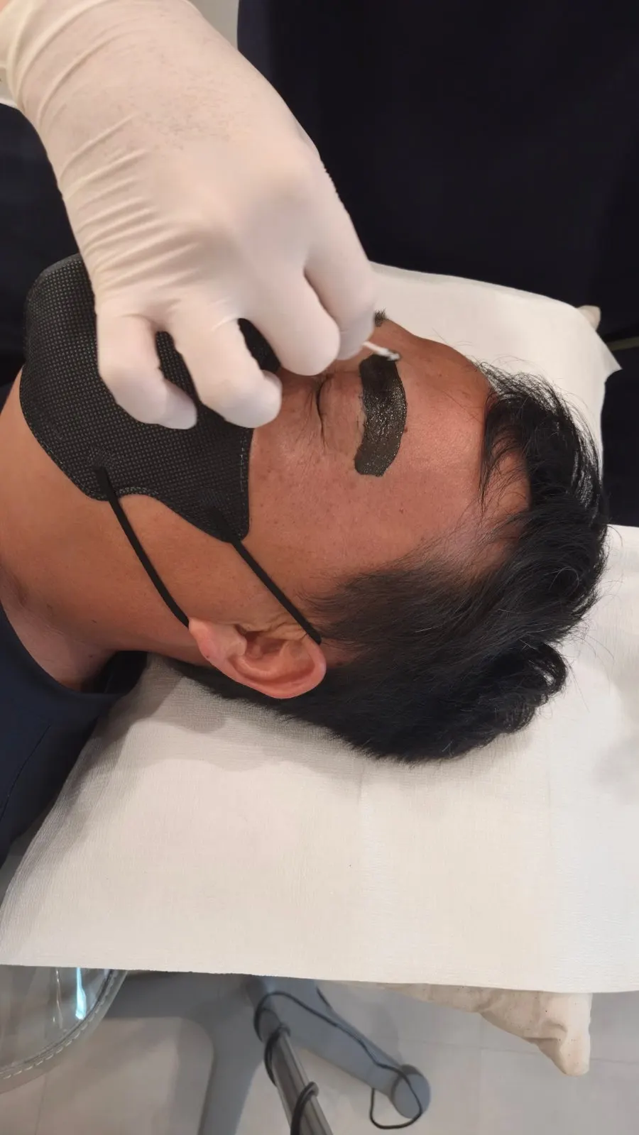 Dot-work shading for the combo brow underway