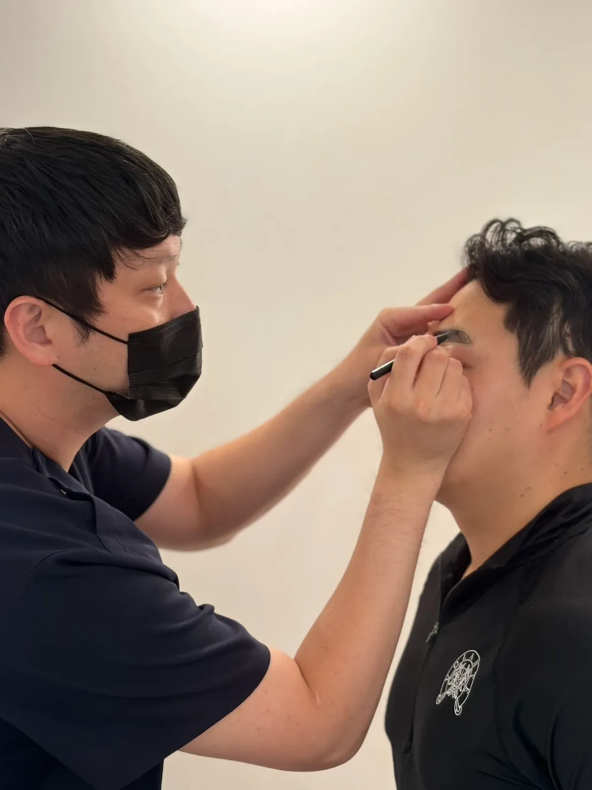 Preparation for men's semi-permanent eyebrow procedure