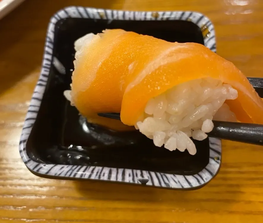 A plate of fresh salmon salad
