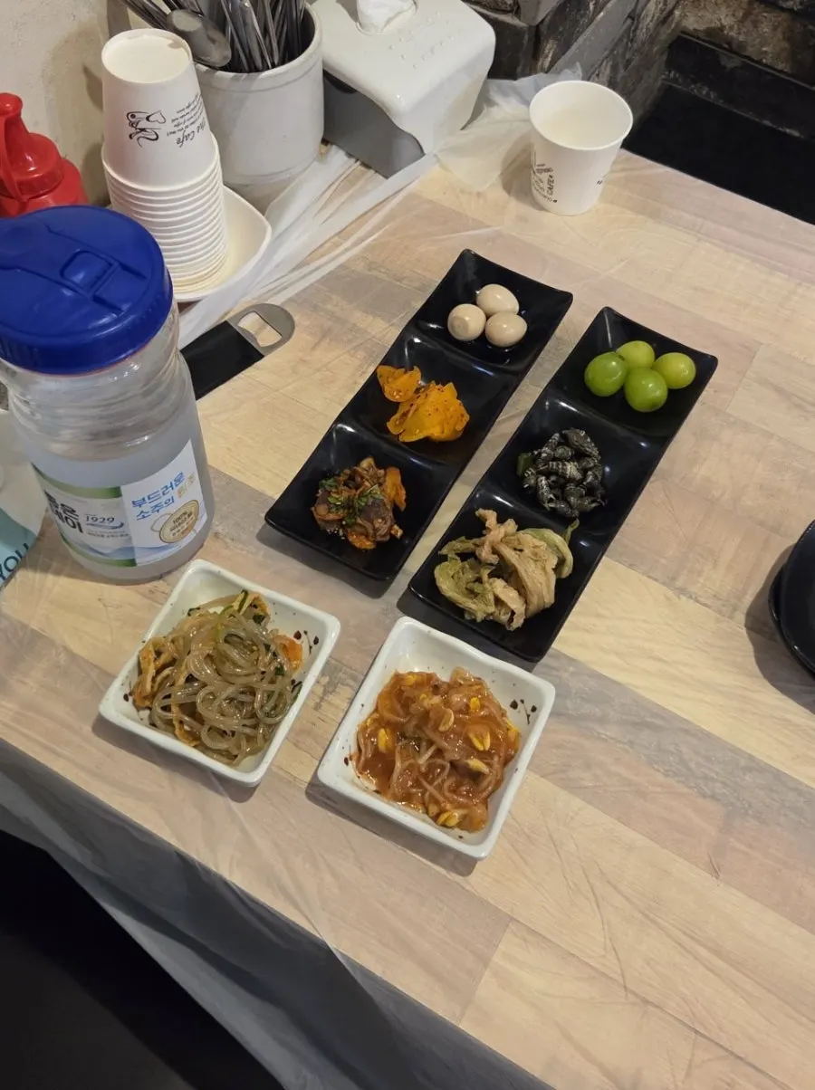 Sashimi and seafood menu at Sintongyeong Gyeongseongdae Branch