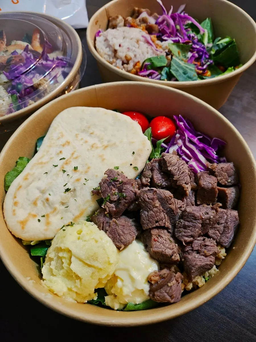 A light salad meal setup