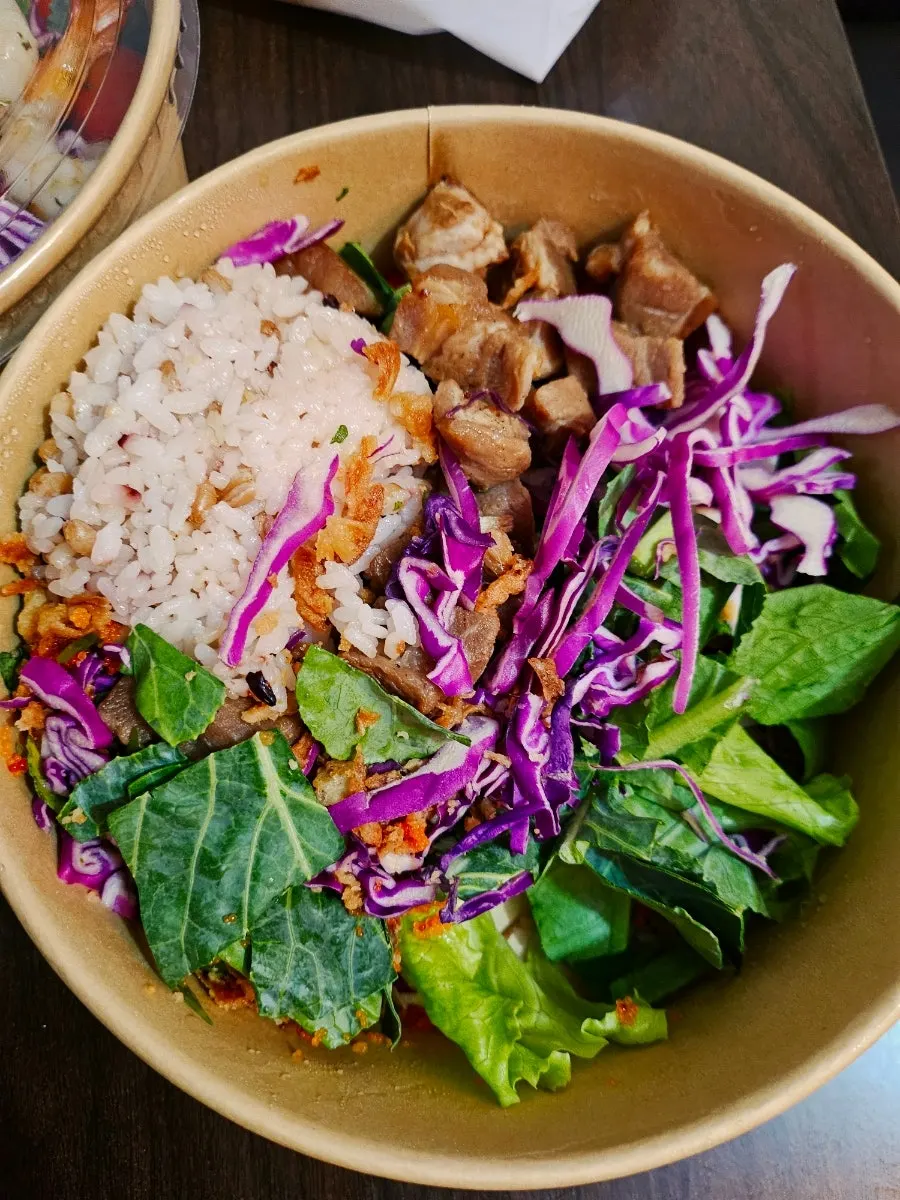 Seasoned pork neck poke salad
