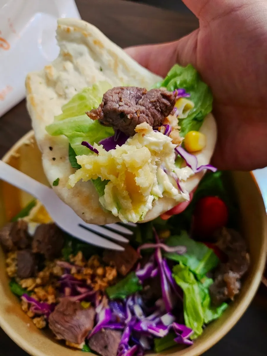 Salad packed for diet meal prep