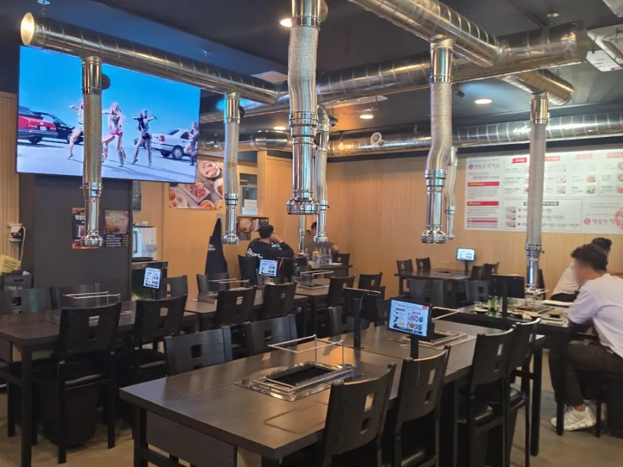 Interior space of the lamb skewer restaurant