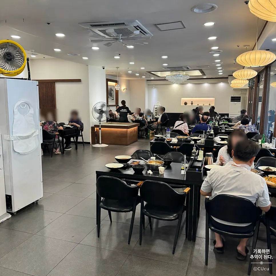 Restaurant interior filled with diners