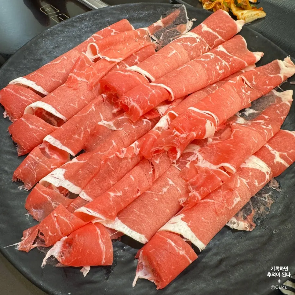 Sirloin beef for shabu-shabu
