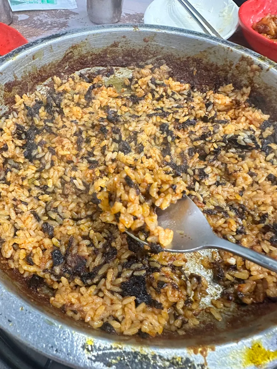 Fried rice infused with savory sauce