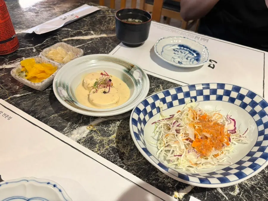 Semi-open kitchen where sushi is made