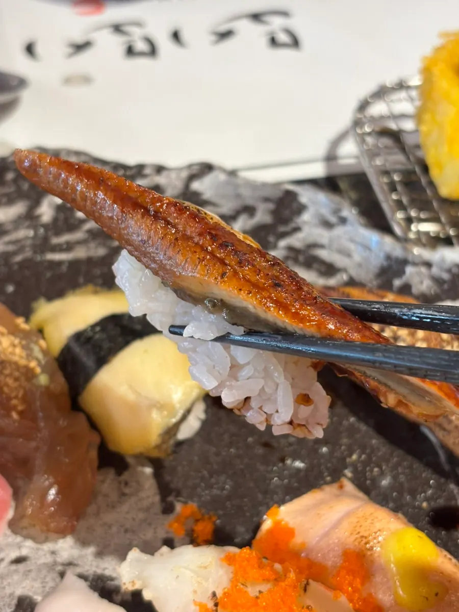 Close-up of vivid red tuna sushi