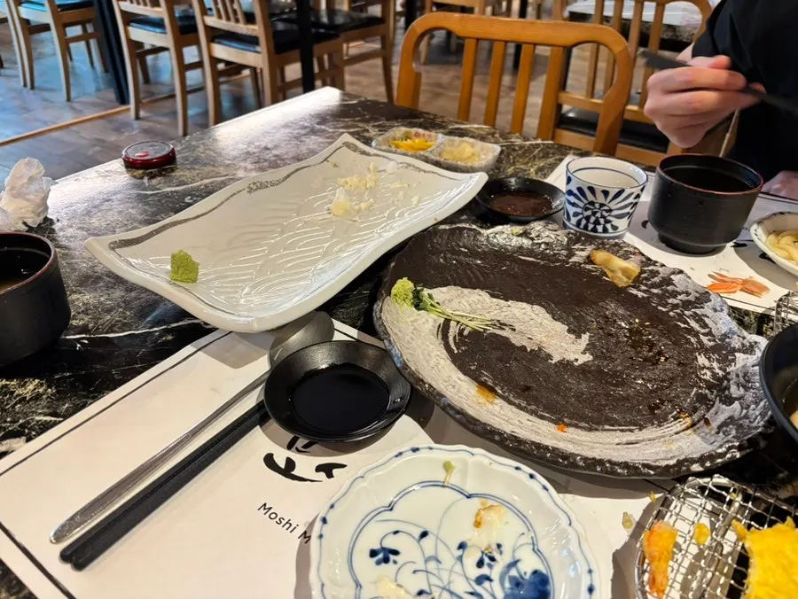 Table view after finishing the meal