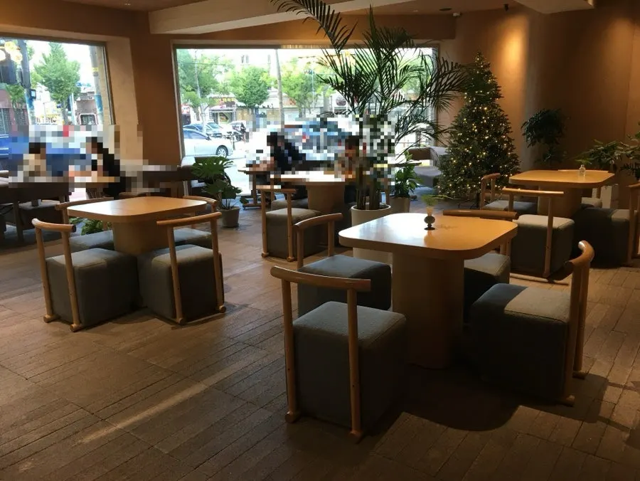 Spacious exterior of CORR café