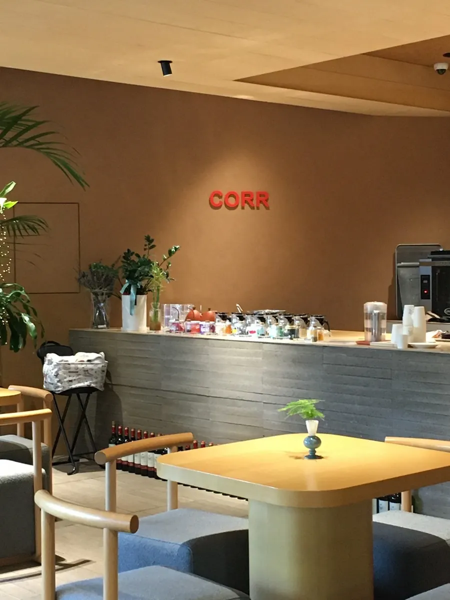 Café seating with cute table decorations