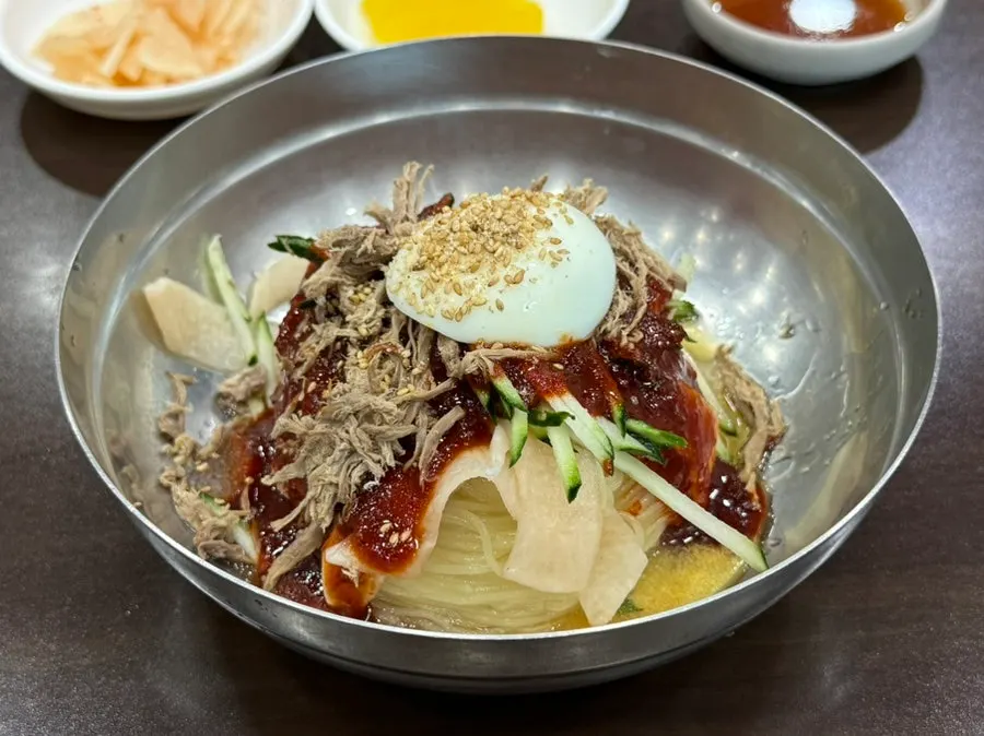 서면밀면 방문 음식 상차림