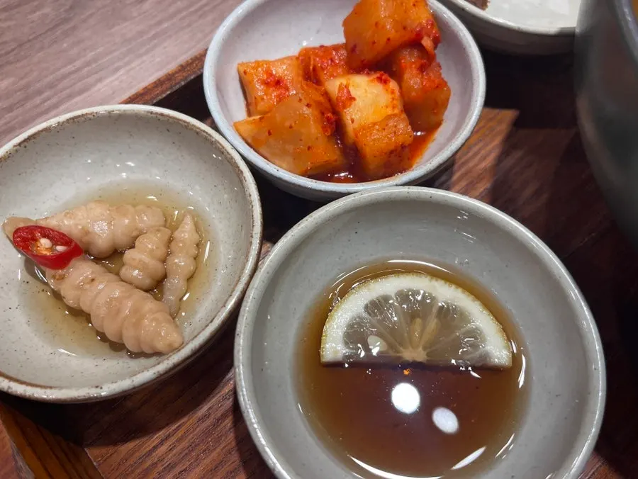 초석잠과 깍두기 반찬