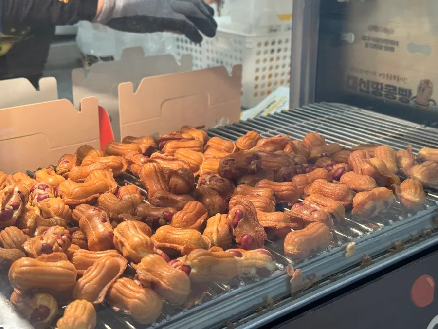 매장에 진열된 땅콩빵