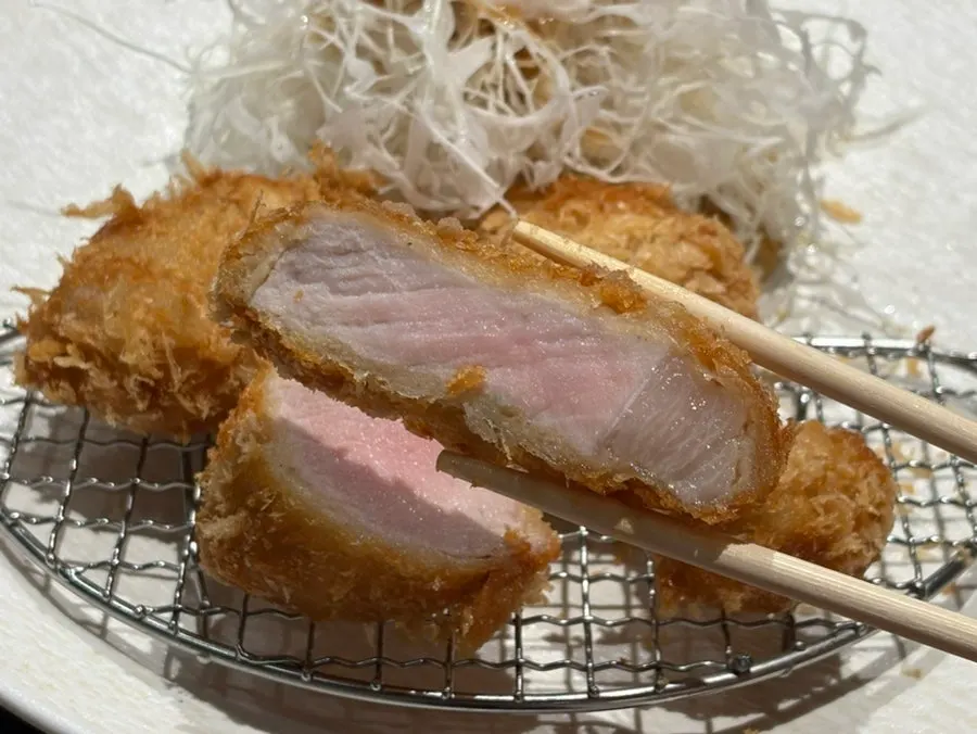 Loin tonkatsu with a soft fatty section