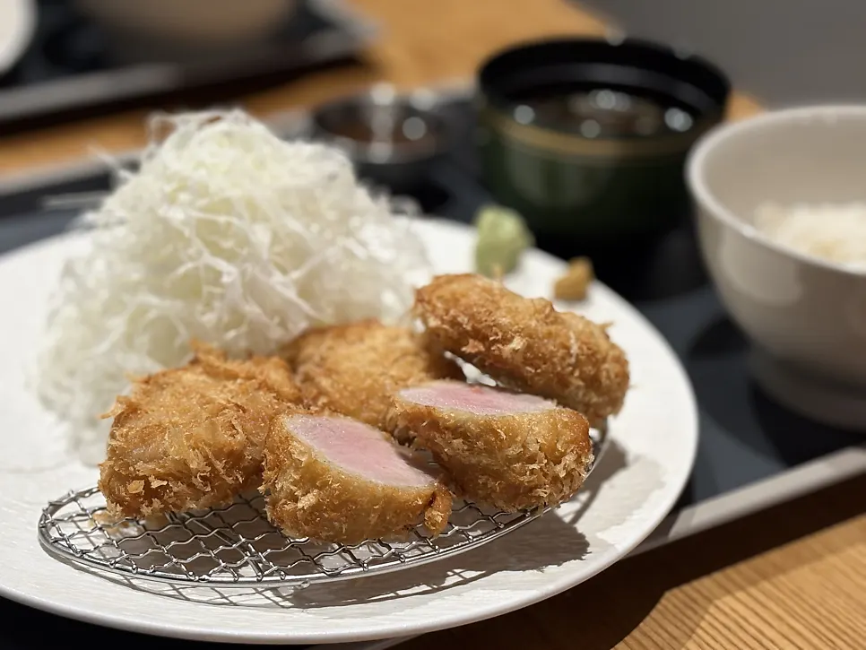 The tonkatsu meal eaten at Katsu Gimseondo