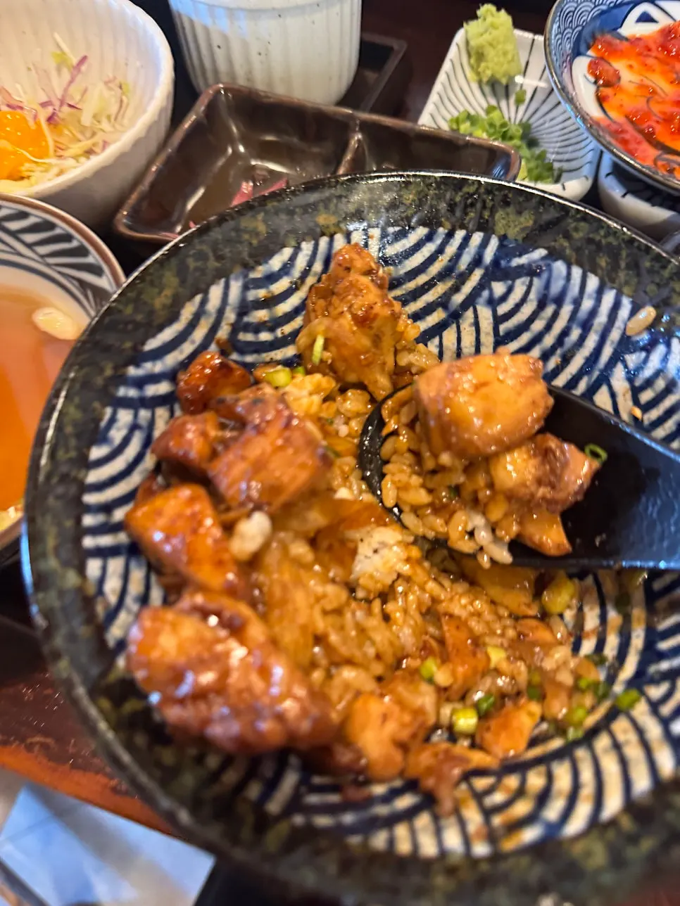 Toridon topped with scallions