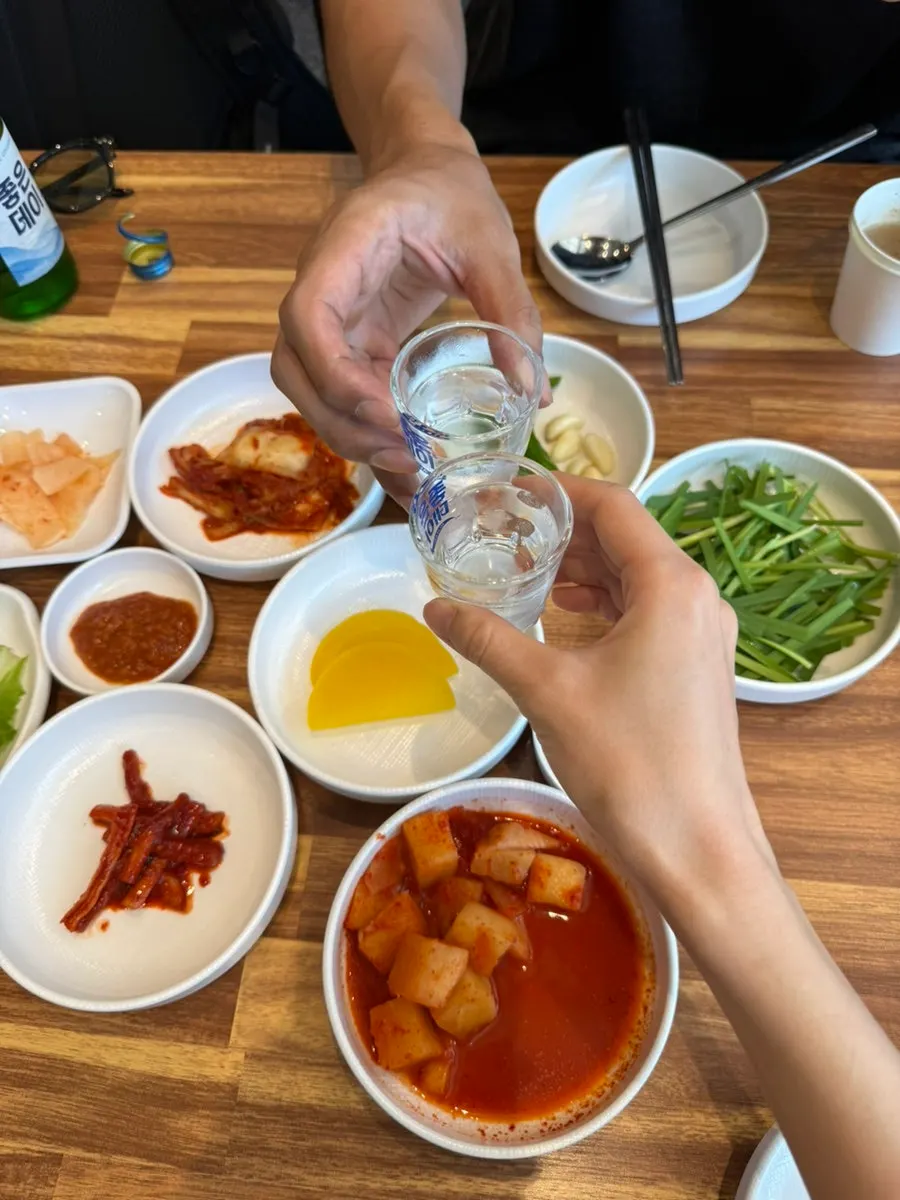 Good Day soju ordered alongside the boiled pork