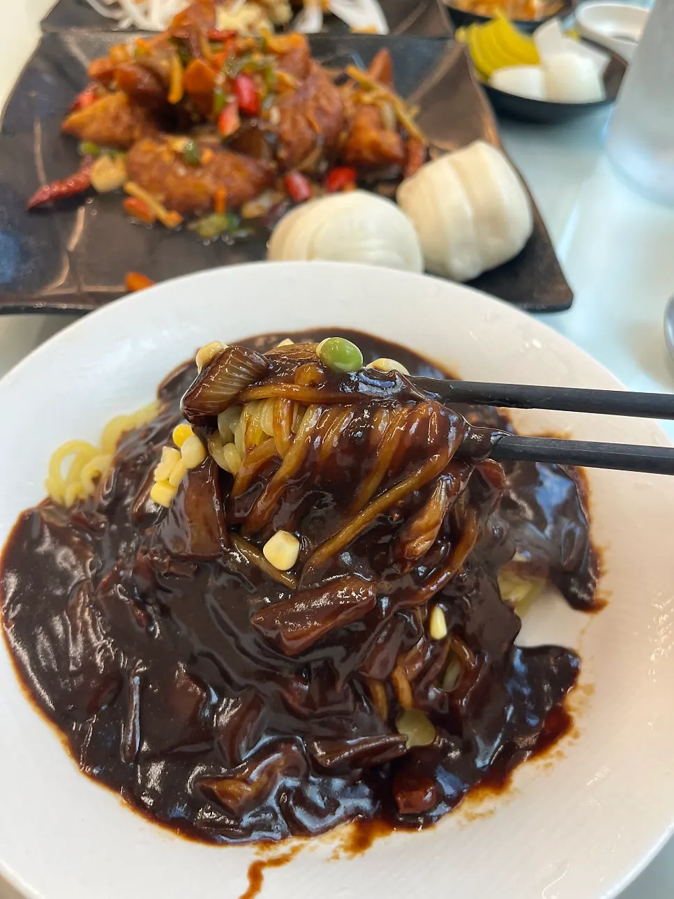 A bowl of Jangchunhyang's ₩4,900 jjajangmyeon
