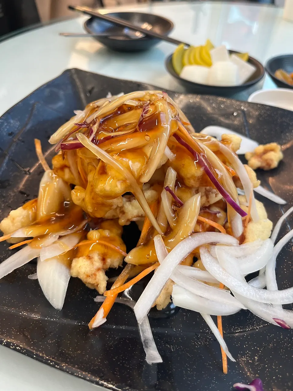 Jangchunhyang's jjamppong bap with large chunky ingredients