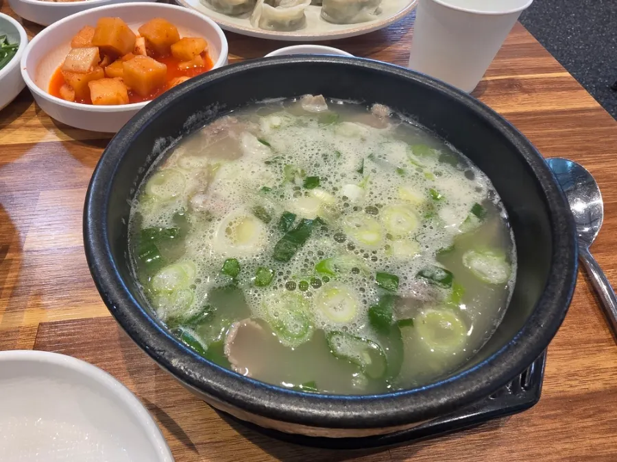 따끈하게 나온 만두 한 접시