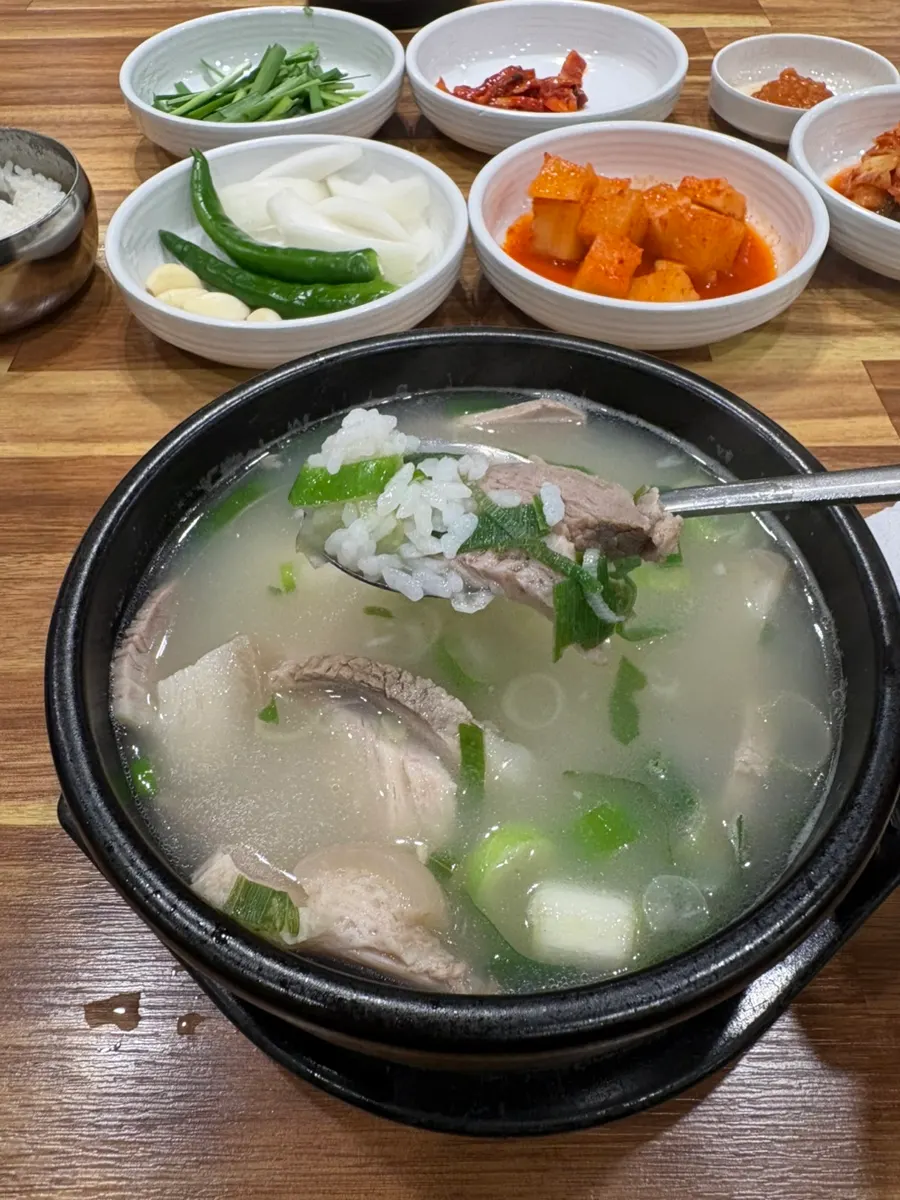 A spoonful of rice and meat mixed together