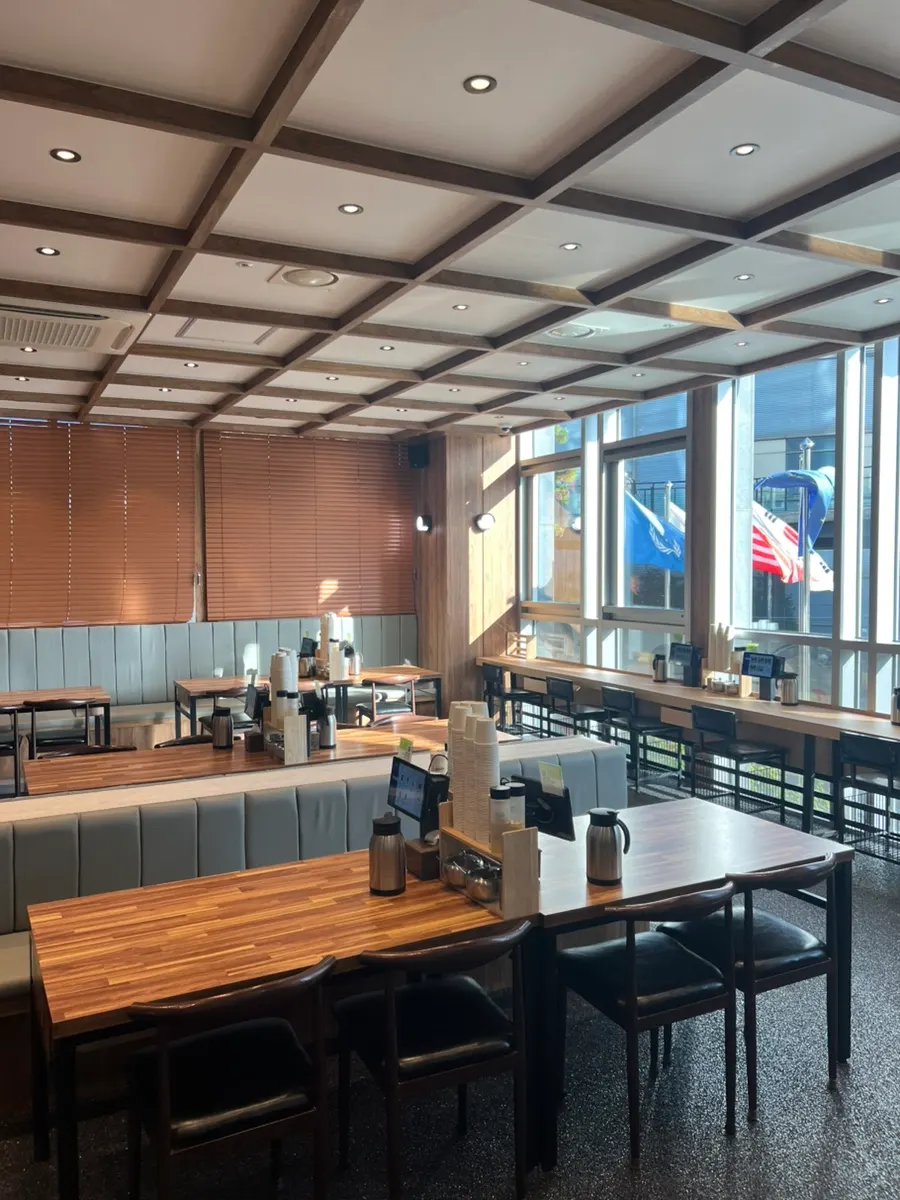 Clean seating inside the restaurant