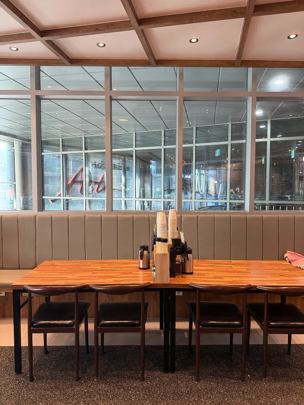 Clean interior of the newly opened restaurant