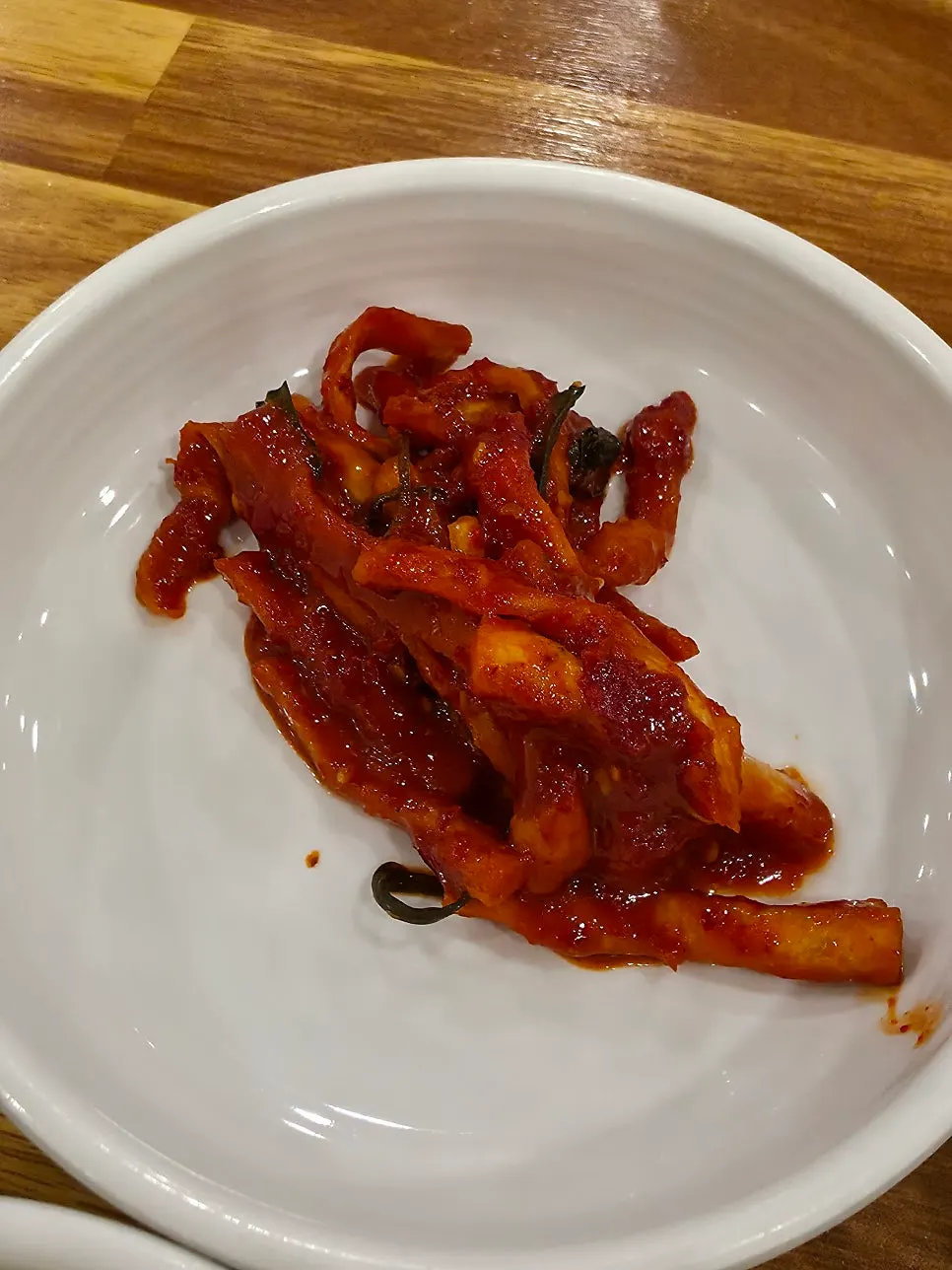 기본 반찬 김치 접시 클로즈업