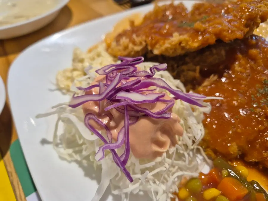 Western-style Korean pork cutlet with plenty of sauce