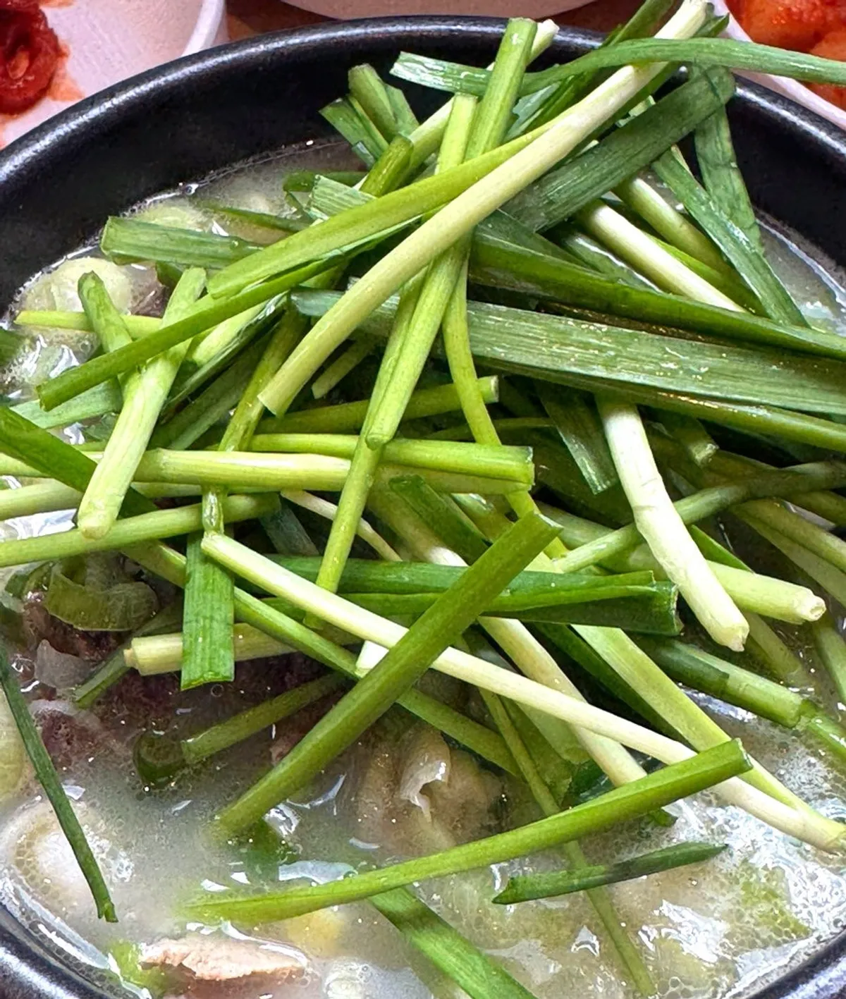 原味湯頭狀態的血腸湯飯一碗
