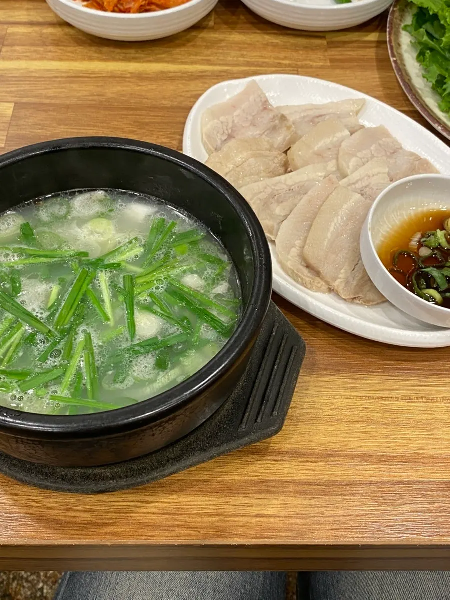 Pork soup loaded with meat and extras