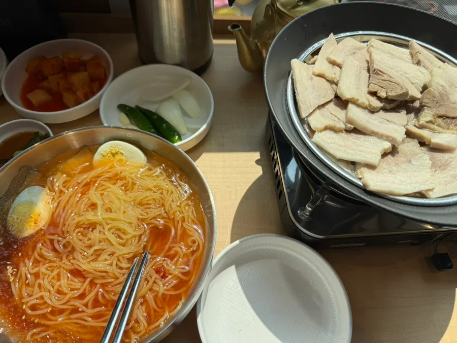Lunch table set with suyuk